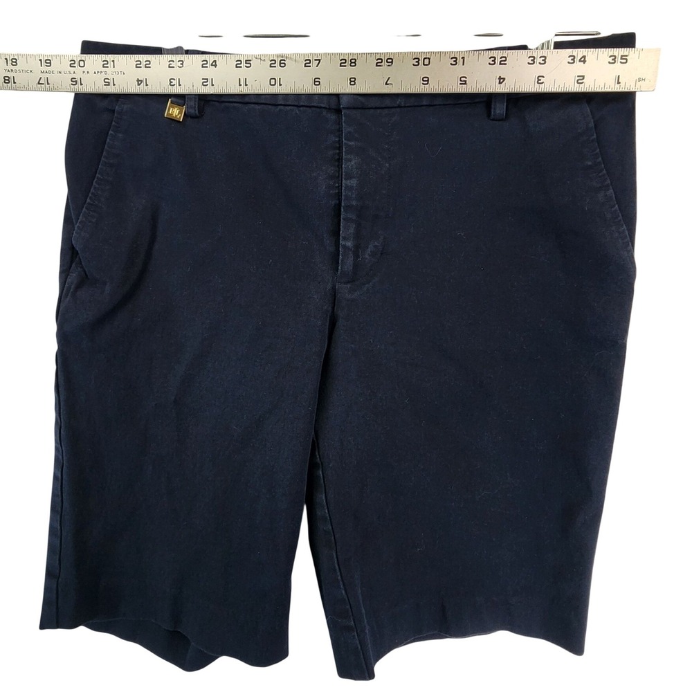 Lauren Ralph Lauren Womens 6 Navy Blue Chino Shorts Preppy‎ Nautical Classic